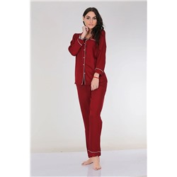 Penyelux Bambu Kadın Pijama Takımı - Crimson Night PLWM0001342