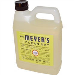 Mrs. Meyers Clean Day, Жидкое мыло для рук, аромат вербены лимонной, 33 жидких унции (975 мл)