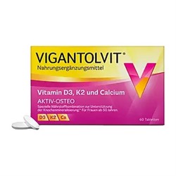 Vigantolvit Vitamin D3 K2 Calcium Filmtabletten, 60 St