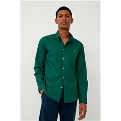 Camisa slim fit Verde