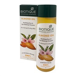 BIOTIQUE Bio almond oil makeup cleanser Успокаивающее миндальное масло для снятия макияжа 120мл
