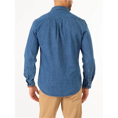 INDIGO LONG SLEEVE DENIM SHIRT