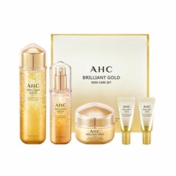 A.H.C Набор для ухода за кожей AHC Brilliant Gold Skin Care Set 3 Items + Eye Cream sample (New version) (140ml+60ml+50ml+5ml*2ea)