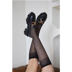 Straswans Landa Kadın Içi Dışı Hakiki Deri Makosen Ayakkabı Siyah AYK15