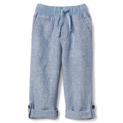 Linen pull-on pants