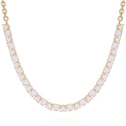 GUESS Goldtone Clear Glass Stone Pave Heart Necklace
