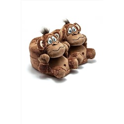 Twigy Unisex Hayvanlı Panduf - Maymunlu Ev Içi Yeni Sezon Panduf Funny Monkey mnky31