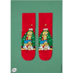 Anti-Rutsch Socken The Simpsons Weihnachten Family für Herren