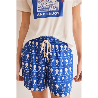 Shorts viscosa allover Snoopy