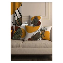 FLAMENCO TEKSTİL Special Design Honey Color Palm Desenli 4 Lü Dekoratif Hediyelik Kırlent 014574810