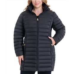 MICHAEL Michael Kors Plus Size Hooded Packable Puffer Coat, Created for Macy's
