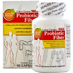 Health Plus Inc., Colon Cleanse MAX, пробиотическая клетчатка, 60 капсул