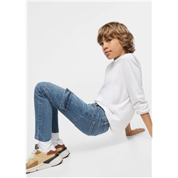 Jeans cargo bolsillos -  Niño | MANGO OUTLET España