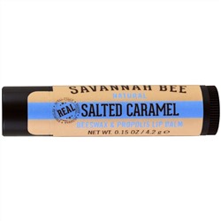 Savannah Bee Company Inc, Бальзам для губ с пчелиным воском и прополисом, соленая карамель, 0,15 унции (4,2 г)