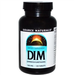 Source Naturals, Дииндолилметан (ДИМ), 100 мг, 120 Таблеток