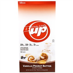 YUP, B Up, протеиновый батончик , ваниль и арахисовое масло, 12 батончиков , 2.2 унции(62 г) каждый
