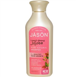 Jason Natural, Чистый, натуральный шампунь для роста и укрепления волос с маслом жожоба, 16 жидких унций (473 мл)