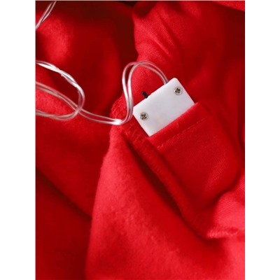⭐️⭐️Мерцающий утепленный свитшот ⭐️⭐️ В предвкушении новогоднего волшебства🎄 маленькие огоньки на гирлянде вшиты в пуловер, для выключателя предусмотрен кармашек