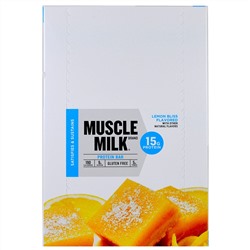 Cytosport, Inc, Muscle Milk, Protein Bar, Lemon Bliss Flavored, 12 Bars, 1.76 oz (50 g)