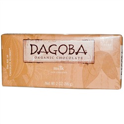 Dagoba Organic Chocolate, Молочный шоколад, 2 унций (56 г)