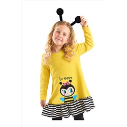 Denokids Arı Sarı Kız Çocuk Elbise CFF-22S1-031