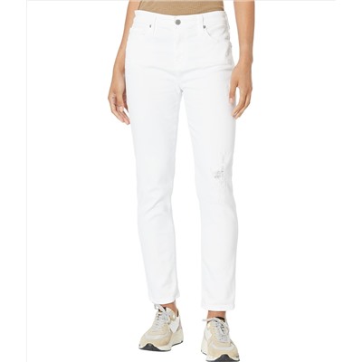 AG Adriano Goldschmied  Ex-Boyfriend Slouchy Slim in Classic White Destructed