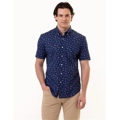 ALL OVER USPA FLAG PRINT WOVEN SHIRT