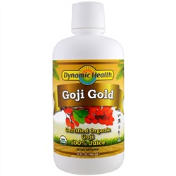 Dynamic Health  Laboratories, Органический, Goji Gold (годжи), 32 жидкие унции (946 мл)
