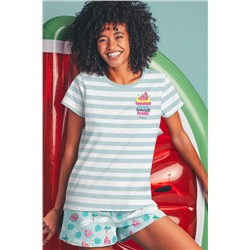 MR WONDERFUL Pijama Manga Corta Sandia para Mujer