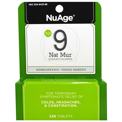 Hyland's, NuAge, № 9 Nat Mur (хлорид натрия), 125 таблеток