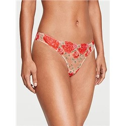 Floral Embroidery Thong Panty