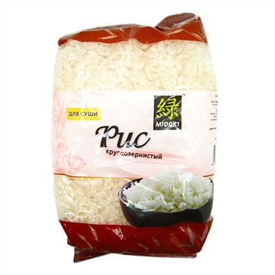 MIDORI Sushi rice Рис для суши круглозернистый 450г
