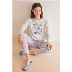 Pijama 100% algodón gris Snoopy