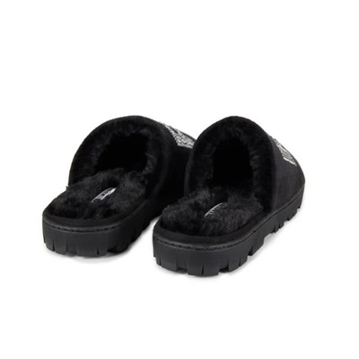 Karl Lagerfeld Paris Jasmina Faux Fur Lined Embellished House Slippers