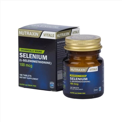 Селениум, 100таблеток, Selenium(L-Selenometionin) 100мкг Nutraxin