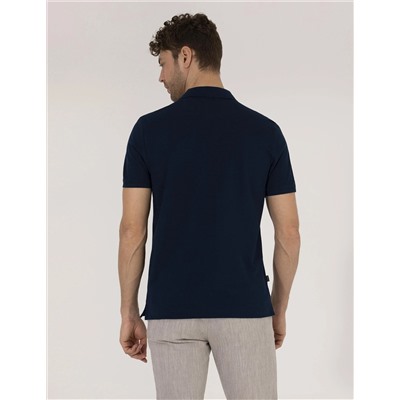 Lacivert Regular Fit Polo Yaka Basic Tişört