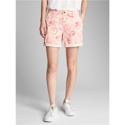 5" Girlfriend Chino Shorts with Floral Print