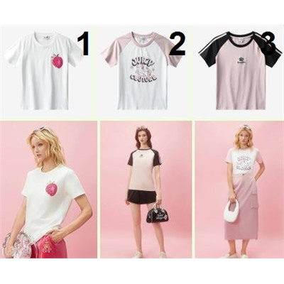 Juic*y Coutur*e 🍓 женские футболки с летними принтами ,оригинал✔️  Цена на оф сайте выше 4000