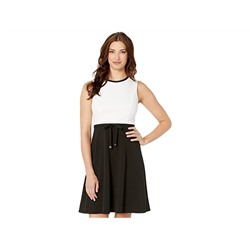 Tommy Hilfiger Scuba Crepe Bow Wait Fit and Flare Dress