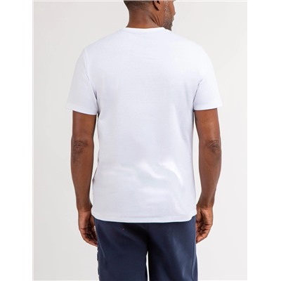 DIAGONAL CREW NECK T-SHIRT WITH PATCH