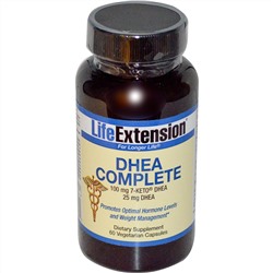 Life Extension, DHEA Complete, 60 вегетарианских капсул