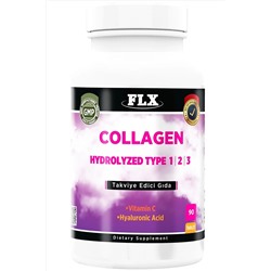 FLX Kollajen Tip-1 Tip-2 Tip-3 Hyaluronic Asit Vitamin C 90 Tablet Collagen 451263705