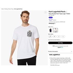 Kar*l Lagerfel*d мужские футболки из 100% хлопка,  экспорт✔️ цена на оф сайте 53 💵