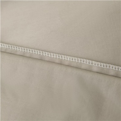 Комплект постельного белья Однотонный Сатин Премиум широкий кант на резинке OCPKR027