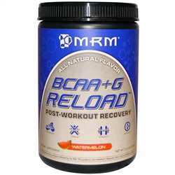 MRM, BCAA + G Reload, восстановление после тренировки, арбуз, 11,6 унций (330 г)