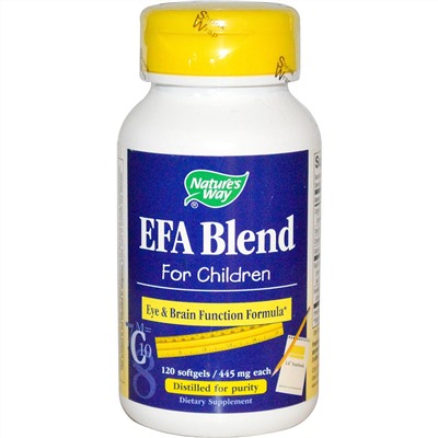 Nature's Way, Комплекс EFA для детей, 445 мг, 120 мягких капсул