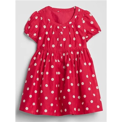 Baby Dot Puff-Sleeve Dress