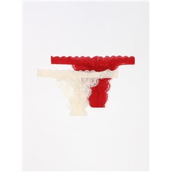 PACK OF 2 LACE THONGS