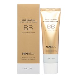 NEXTBEAU Gold Solution Radiance BB Cream SPF 50+ / PA+++ 02 Natural Beige Освежающий ББ крем с золотом 02 Натуральный бежевый 50г