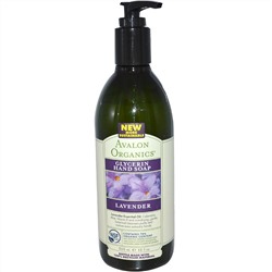 Avalon Organics, Глицериновое мыло для рук с ароматом лаванды, 12 жидких унций (355 мл)